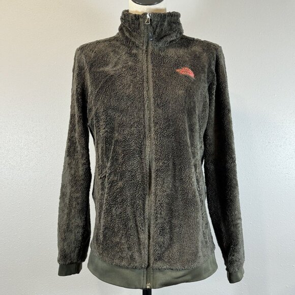 The North Face Jackets & Blazers - The North Face Womens Olive Green Full Zip Jacket Long Sleeve Fleece Mock Size M